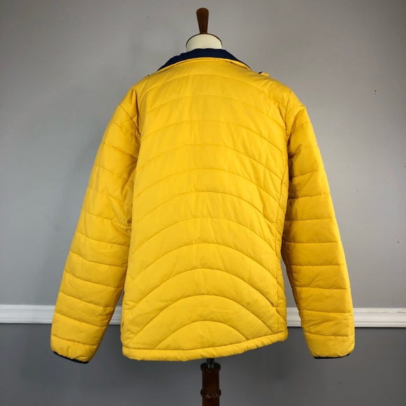 Lands’ End Yellow and Navy Puff Jacket - Picture 5 of 5